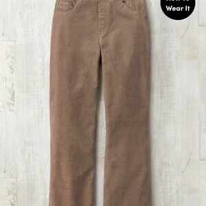 Coldwater Creek Women's Straight Leg Stretch  Pull On Bootcut Corduroy Pants